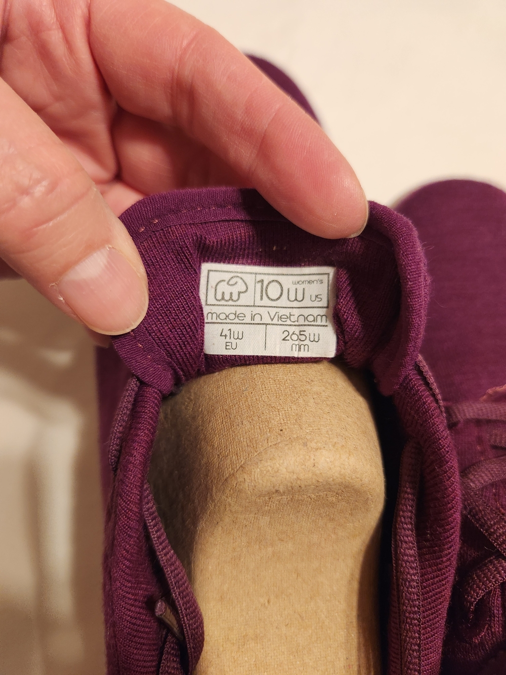 Merinos Women’s 10W Deep Purple Merino Wool Lace-Up Sneakers NEW Wide - Picture 7 of 14
